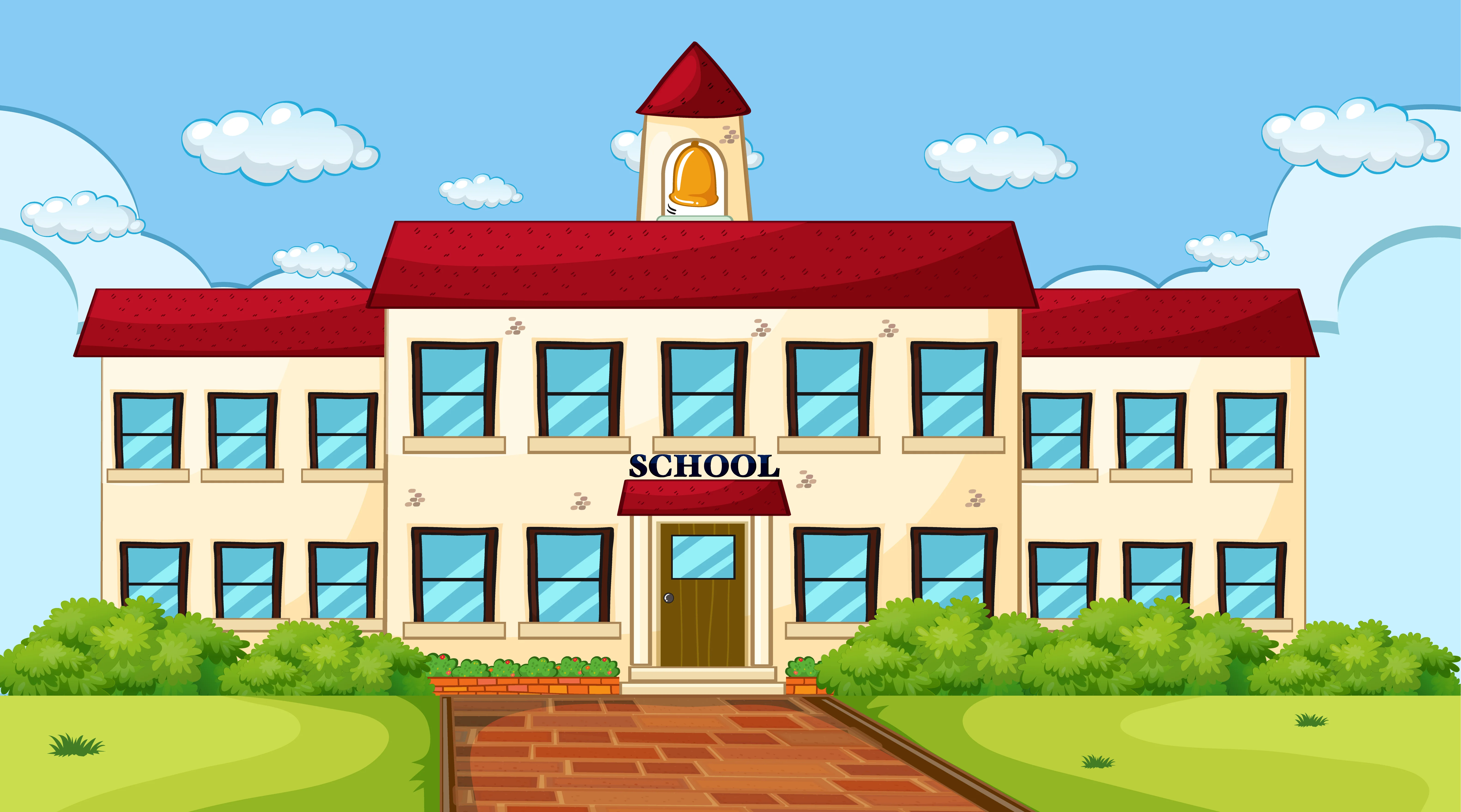 school building illustration